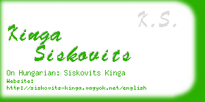 kinga siskovits business card